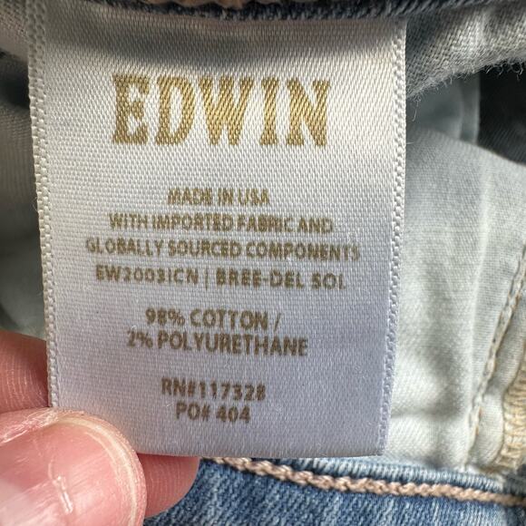 Edwin Bree Straight Jeans in Del Sol Size 28 - Picture 7 of 12